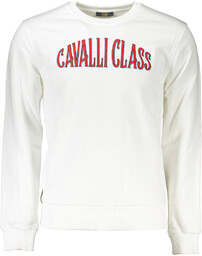 BLUZA CAVALLI CLASS BEZ ZAMKA MĘSKA BIAŁA