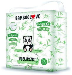 BAMBOOLOVE Pieluszki jednorazowe dla dzieci z włóknem bambusowym