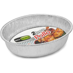 GIO''STYLE Zestaw 2 aluminiowych tacek na kurczaka L
