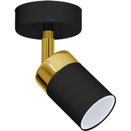 MILAGRO Kinkiet JOKER BLACK/GOLD MLP6123 metalowa oprawa