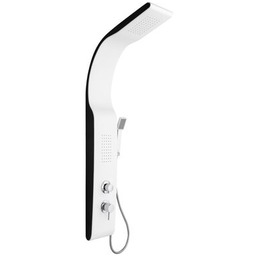 Panel prysznicowy biały-czarny mat Enzo Kerra