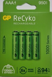 Akumulatory GP R03 AAA 950mAh ReCyko - 4