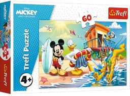 Trefl Puzzle Myszka Miki na plaży, 60 elementów