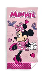 Carbotex Ręcznik dziecięcy 70x140 Myszka Minnie różowy plażowy