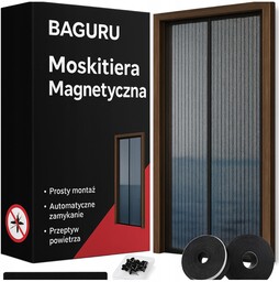 Moskitiera Drzwi Magnetyczna Zasłona Na Okno Balkonowe 90x230
