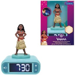 LEXIBOOK Zabawka budzik z lampką nocną Disney Vaiana