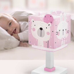 Dalber Baby Jungle lampa stołowa dziecięca, różowa