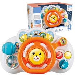 Interaktywna kierownica malucha do wózka Muzyczna dźwięki światła