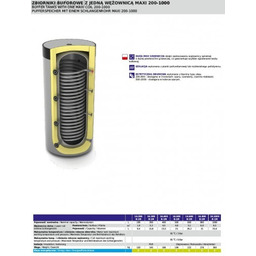 BUFOR LEMET MAXI 1000L 1w 1-WĘŻOWNICA do CO