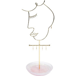 Stackers Stojak na biżuterię Face (różowy kwarc)