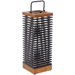 Les Jardins Latarnia solarna LED Tekura, teak/szary, 66