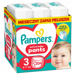 Pampers Active Baby Pants 3 204 szt 6-11
