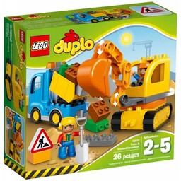 LEGO DUPLO, klocki Ciężarówka i koparka gąsienicowa, 10812