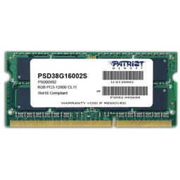 Patriot Memory Pamięć Signature PSD38G16002S (DDR3 SO-DIMM; 1
