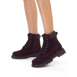 Tamaris Botki damskie skórzane Merlot-38