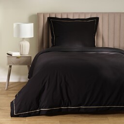 Jednokolorowa pościel z perkalu z lamówką Perlamo 140x200