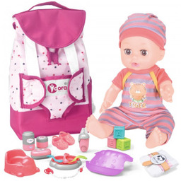 Zestaw Opiekunka Lalka Bobas z Akcesoriami 19 el.