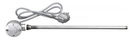 Grzałka elektryczna z termostatem, prosty kabel, 600 W,