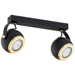 Plafon 2-płomienny STOR 7051 GU10 czarny, mosiądz