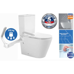 Kompakt WC premium z zestawem uchwytów 815x385x630 mm