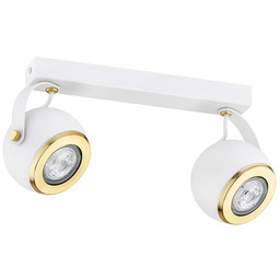 Plafon 2-płomienny STOR 7050 GU10 biały, mosiądz