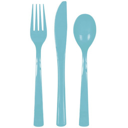 Sztućce plastikowe błękitne - 18 szt.