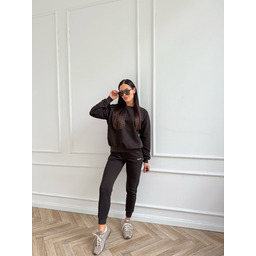 spodnie dresowe braz dostepne z troczkiem ze sciagaczem