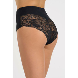 Figi damskie wysoki stan z efektem modelującym czarne