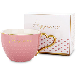 Kubek z porcelany różowo złoty w opakowaniu 500ml