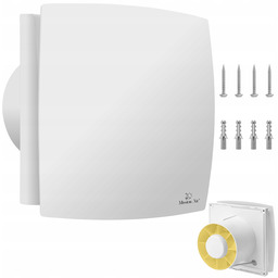 Wentylator Łazienkowy 120 MM H+t Biały Klapa Higrostat