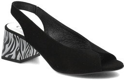 Chebello Czarne Sandały Stylowe Buty Damskie