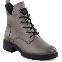 Botki damskie workery ocieplane szare Vinceza 58609