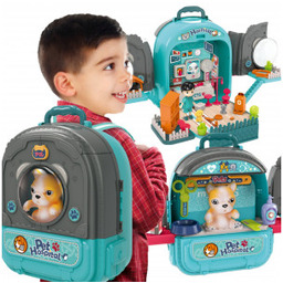 Zestaw Małego Weterynarza 3w1 Domek w Plecaku Piesek