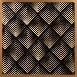 Eurofirany Obraz Victoria 2 53x53 czarny złoty romby