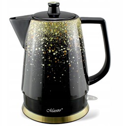 Maestro MR074 czajnik ceramiczny 1,5L 1500W czarno-złoty