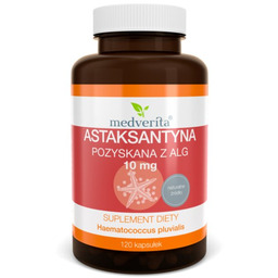 Suplement diety, Medverita, Astaksantyna, 10 mg, 120 kapsułek
