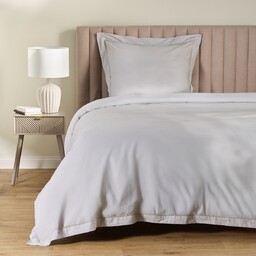 Jednokolorowa pościel z perkalu z lamówką Perlamo 140x200