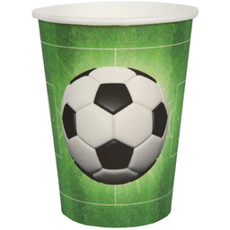 Kubeczki papierowe piłkarskie Soccer - 250 ml -