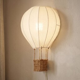 Lampa Ścienna Lindby, Aeris, beżowy, pokój dziecięcy, tkanina
