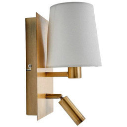 Lindby - Aiden Lampa Ścienna Brass/White