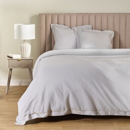 Jednokolorowa pościel z perkalu z lamówką Perlamo 200x200