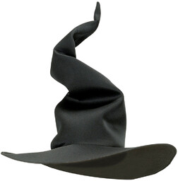 Giętki kapelusz czarownicy czarny na Halloween - 1