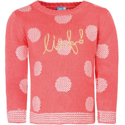 Niemowlecy dziewczęcy sweter nierozpinany czerwony Lief r.62