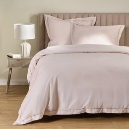 Jednokolorowa pościel z perkalu z lamówką Perlamo 160x200