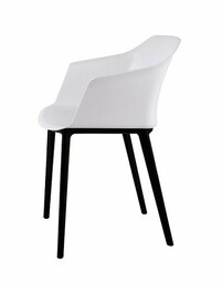 Krzesło Nado białe plastikowe do biura, domu