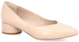 Czółenka na niskim obcasie - KOTYL 9921 BEŻOWE