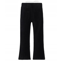 Spodnie dzwony welur prążek dziewczęce czarne Mayoral 7733-11