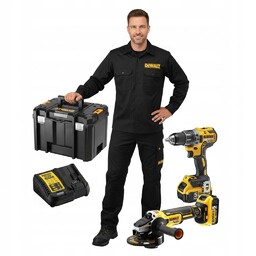 Dewalt Zestaw Combo 18V DCK2020P2T (DCD791+DCG405) 2x5,0Ah Tstak