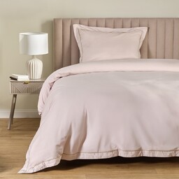 Jednokolorowa pościel z perkalu z lamówką Perlamo 140x200