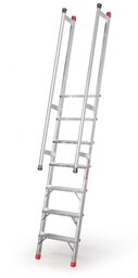 Drabina aluminiowa schody z poręczami FARAONE SAS 500